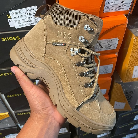 Men’s safety shoes with steel men’s boots comfortable suede leather - Picture 4 of 11